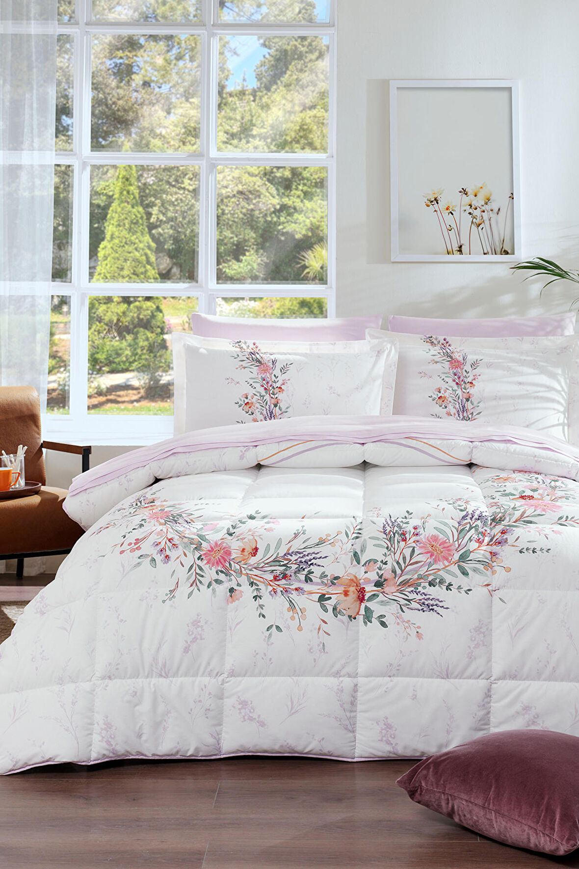 Özdilek Lavender Çift Kişilik Lila Uyku Seti