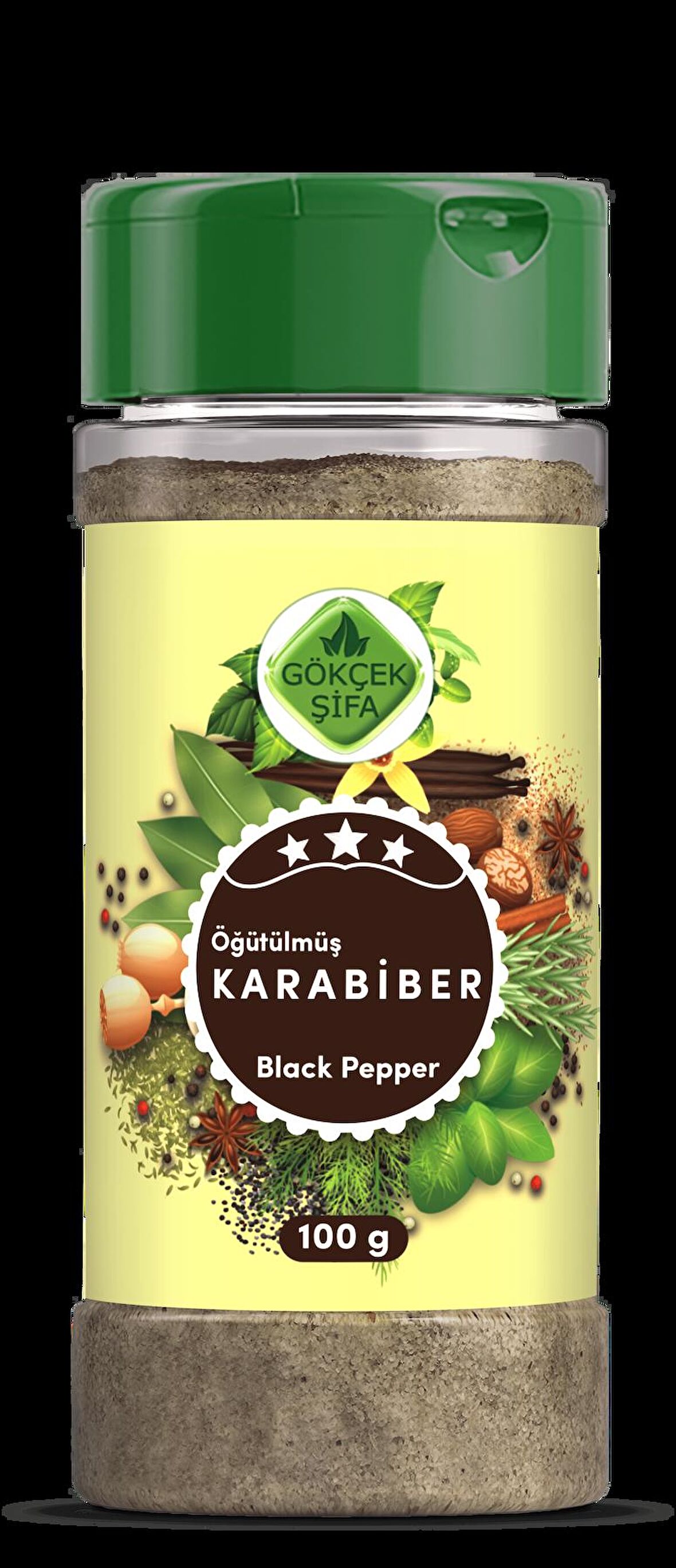 Öğütülmüş Karabiber (GROUND BLACK PEPPER) 100 Gr.