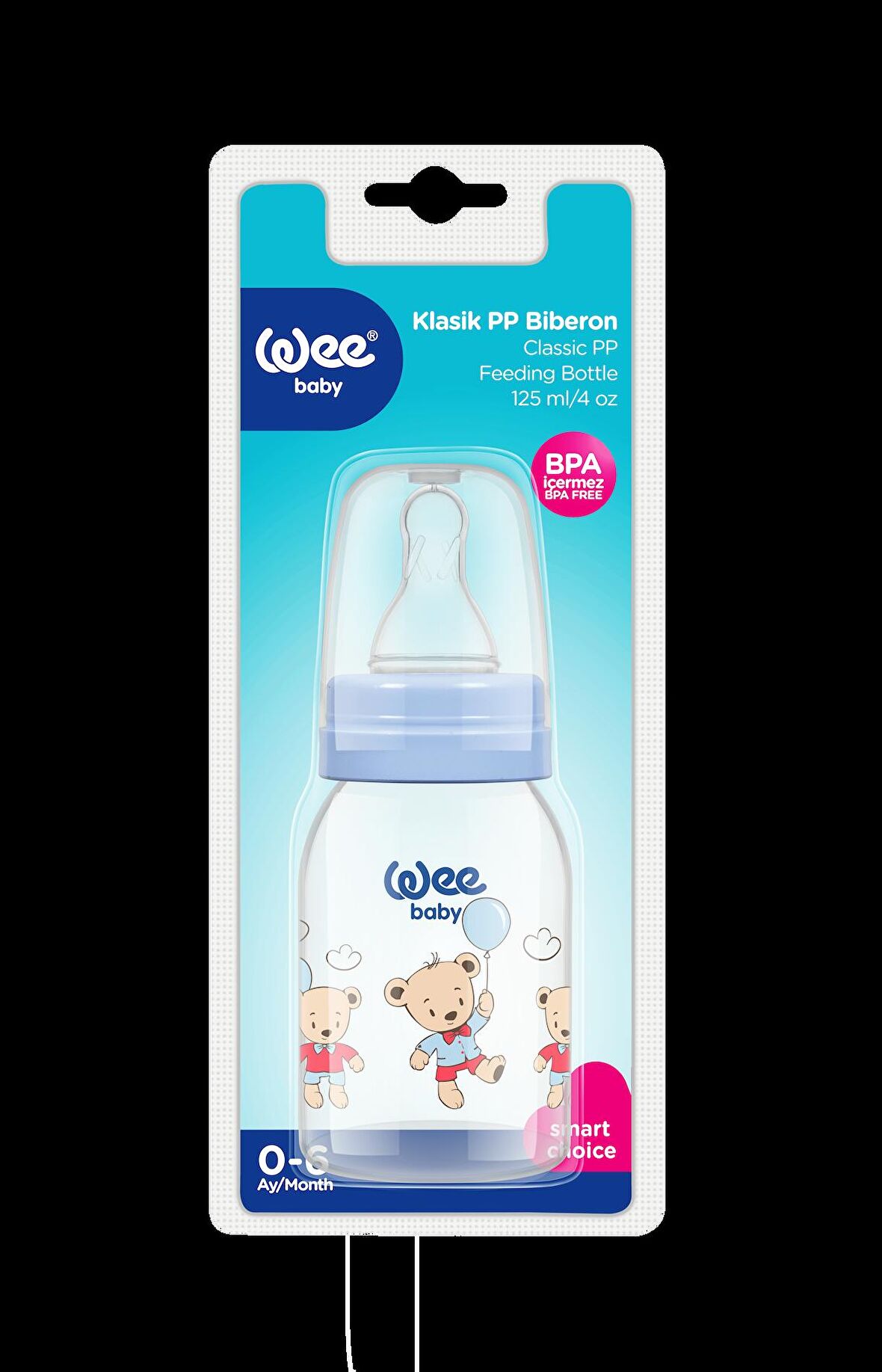 851 WB Klas. PP B 125 ml MAVİ
