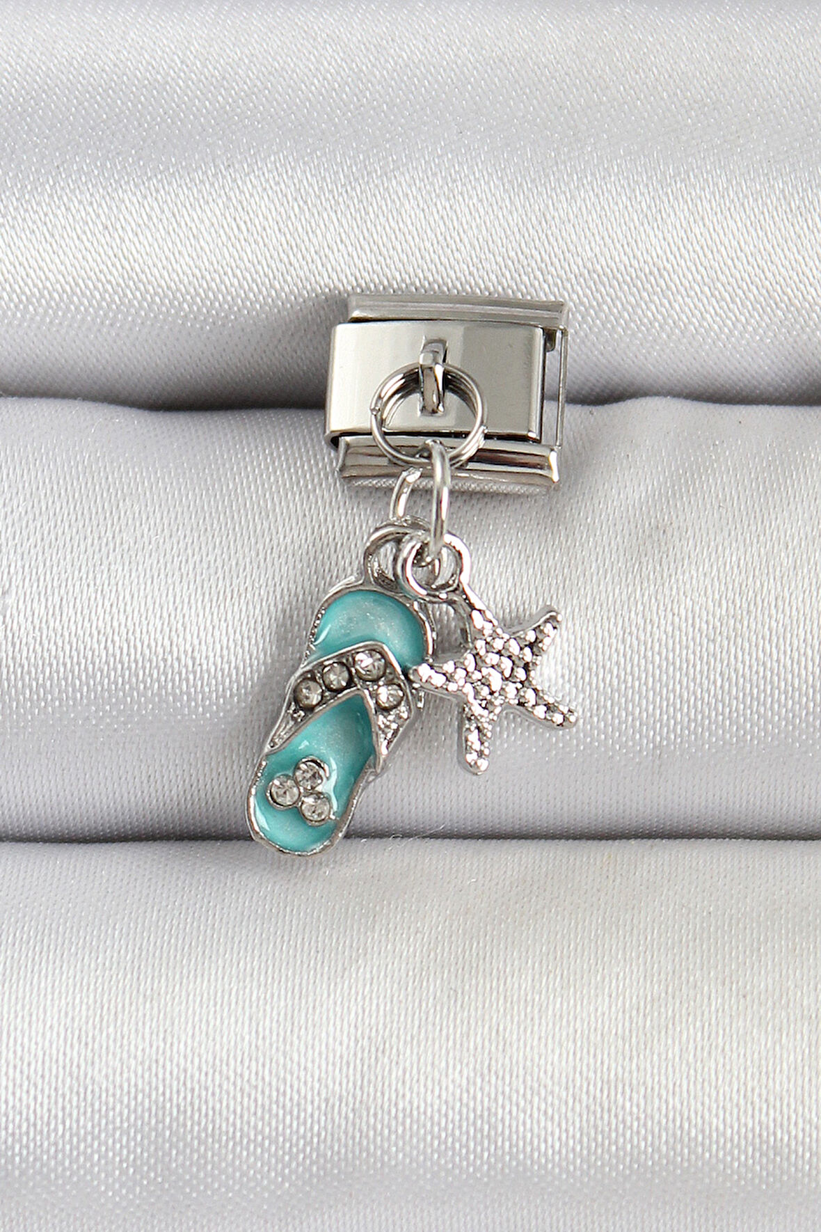 316L Çelik Gümüş Renk Tatil Konspet Nomination Charm