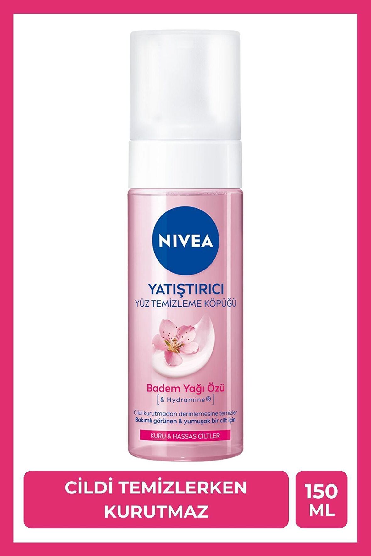 Nivea Yatıştırıcı Yüz Yıkama Köpüğü 150ml, Derinlemesine Temizlik, Nemlendirici, Hassas ve Kuru Ciltler