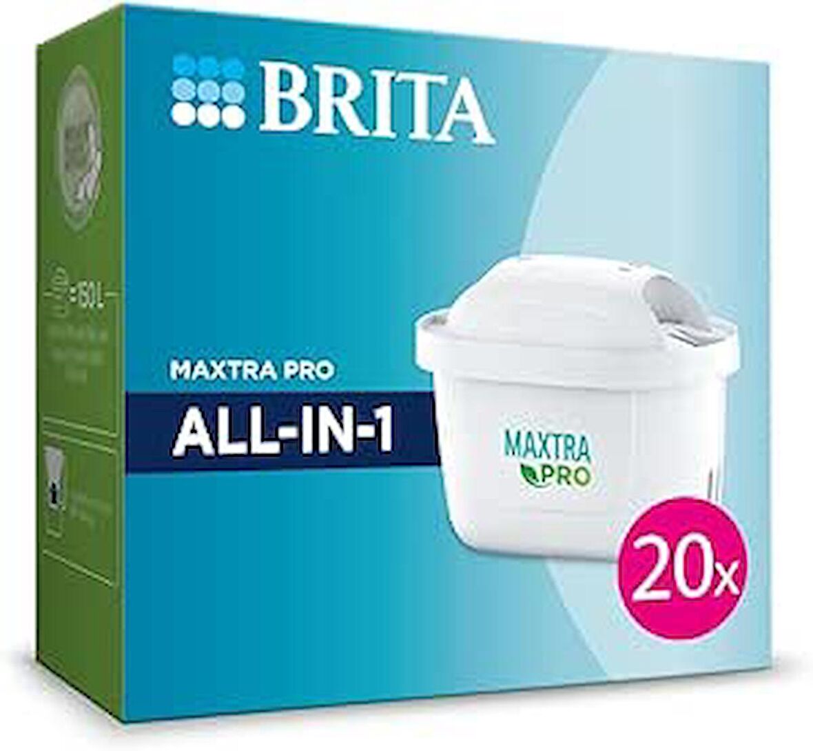 BRITA MAXTRA PRO ALL-IN-1 Yedek Su Arıtma Filtresi, 20’li