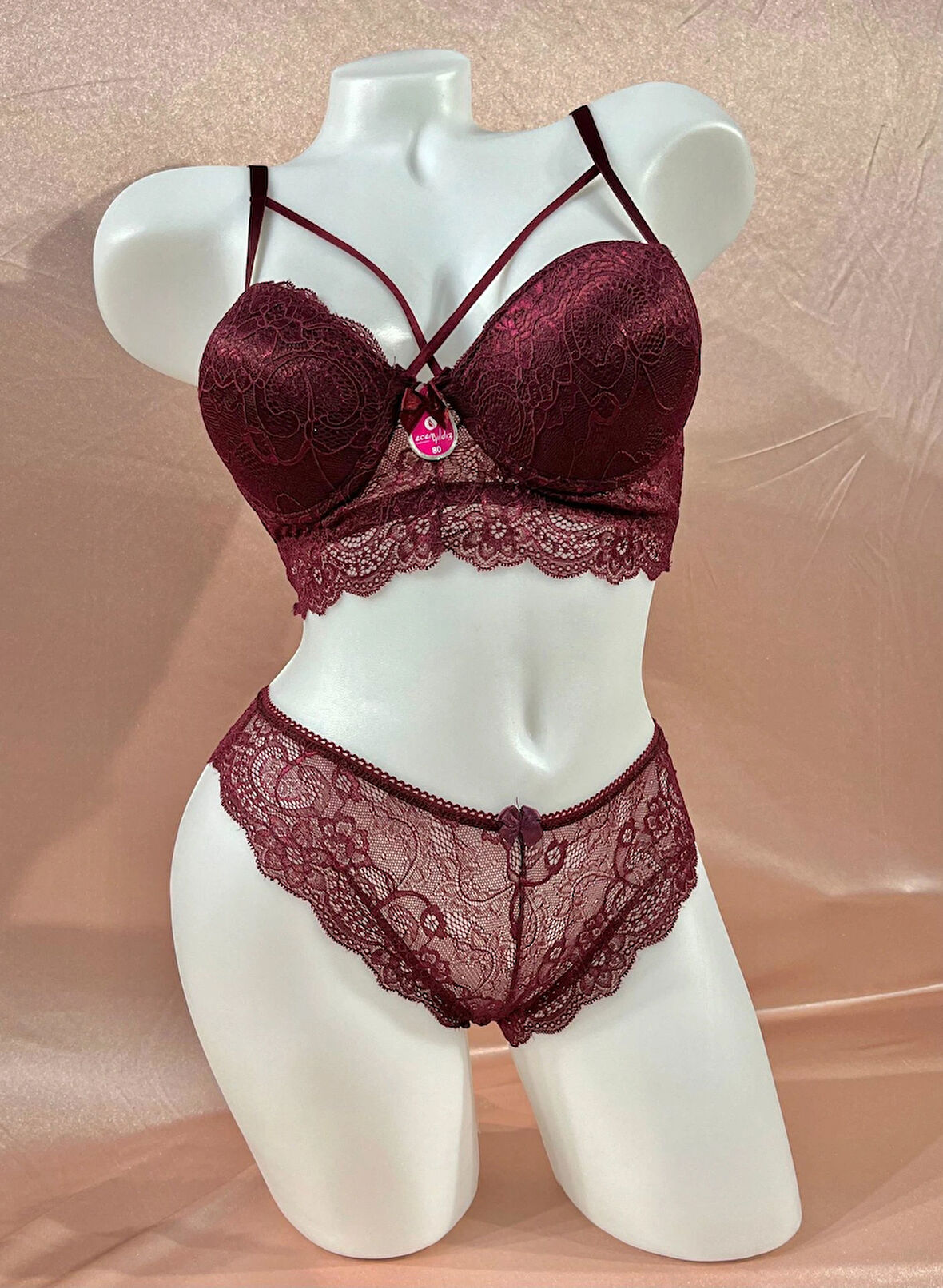 Dantelli Destekli Bralet Sütyen Takım