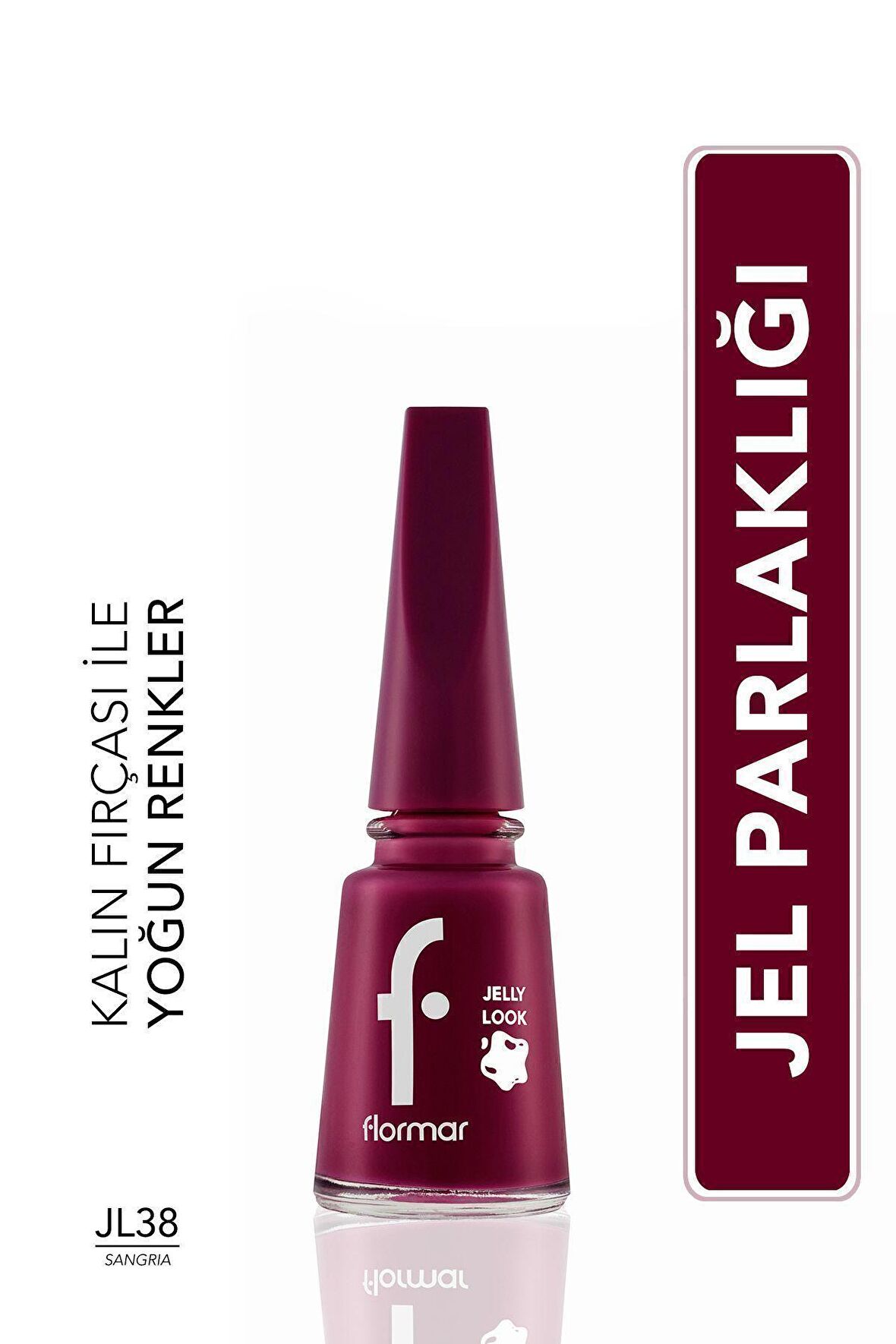 Flormar Oje - Jelly Look Nail Enamel Jl38 Sangria 8690604378487