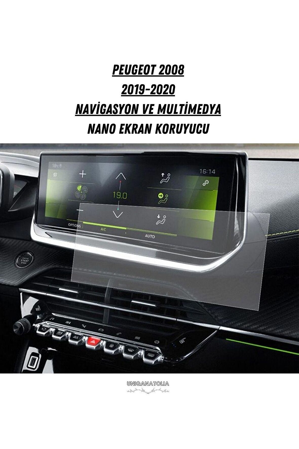 Peugeot 2008 10 Inç 2019 2020 Multimedya Uyumlu Nano Ekran Koruyucu