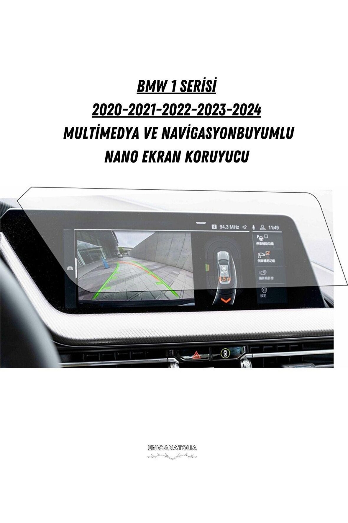 Bmw 1 Serisi 2020 2021 2022 2023 2024 Navigasyon Ve Multimedya Uyumlu Nano Ekran Koruyucu