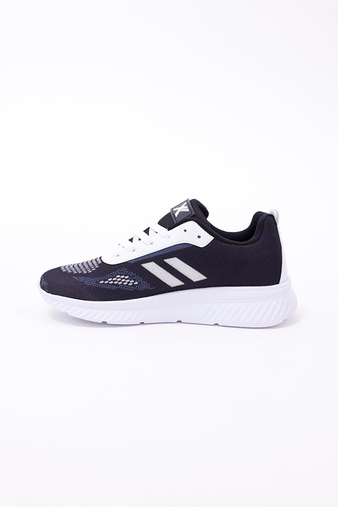 Dijital Baskılı Unisex Lacivert Sneaker - Beyaz Desenli Günlük Ayakkabı