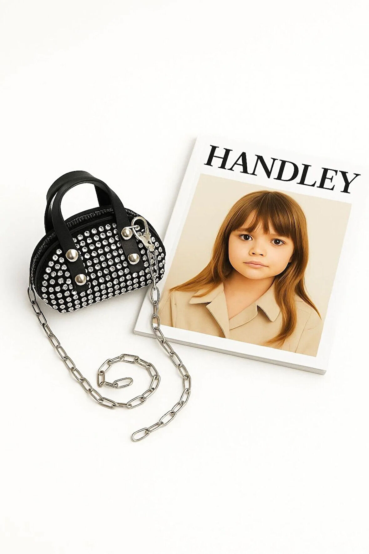 Işıltılı Taşlı Mini Kız Çocuk Çantası – Zincir Askılı Şık Parti & Günlük Model