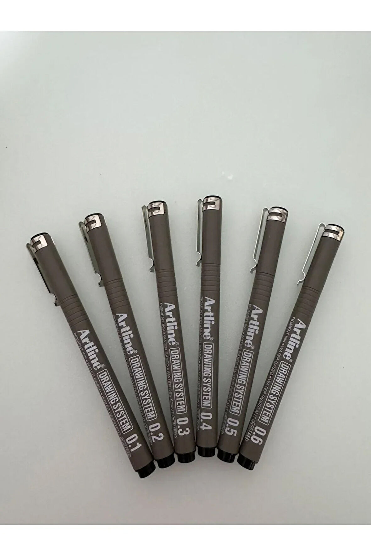 Çizim Kalemi 0.1 - 0.2 - 0.3 - 0.4 - 0.5 - 0.6 MM Siyah (6 adet)