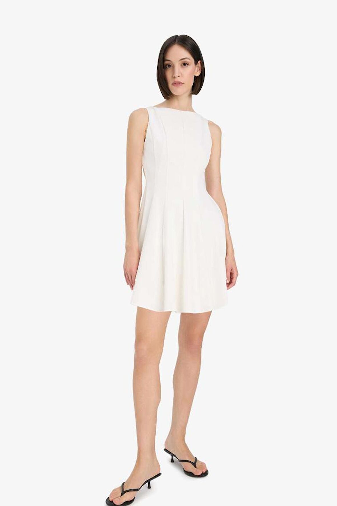 DeFacto Kayık Yaka Kolsuz Mini Elbise F2692AX25SPER105