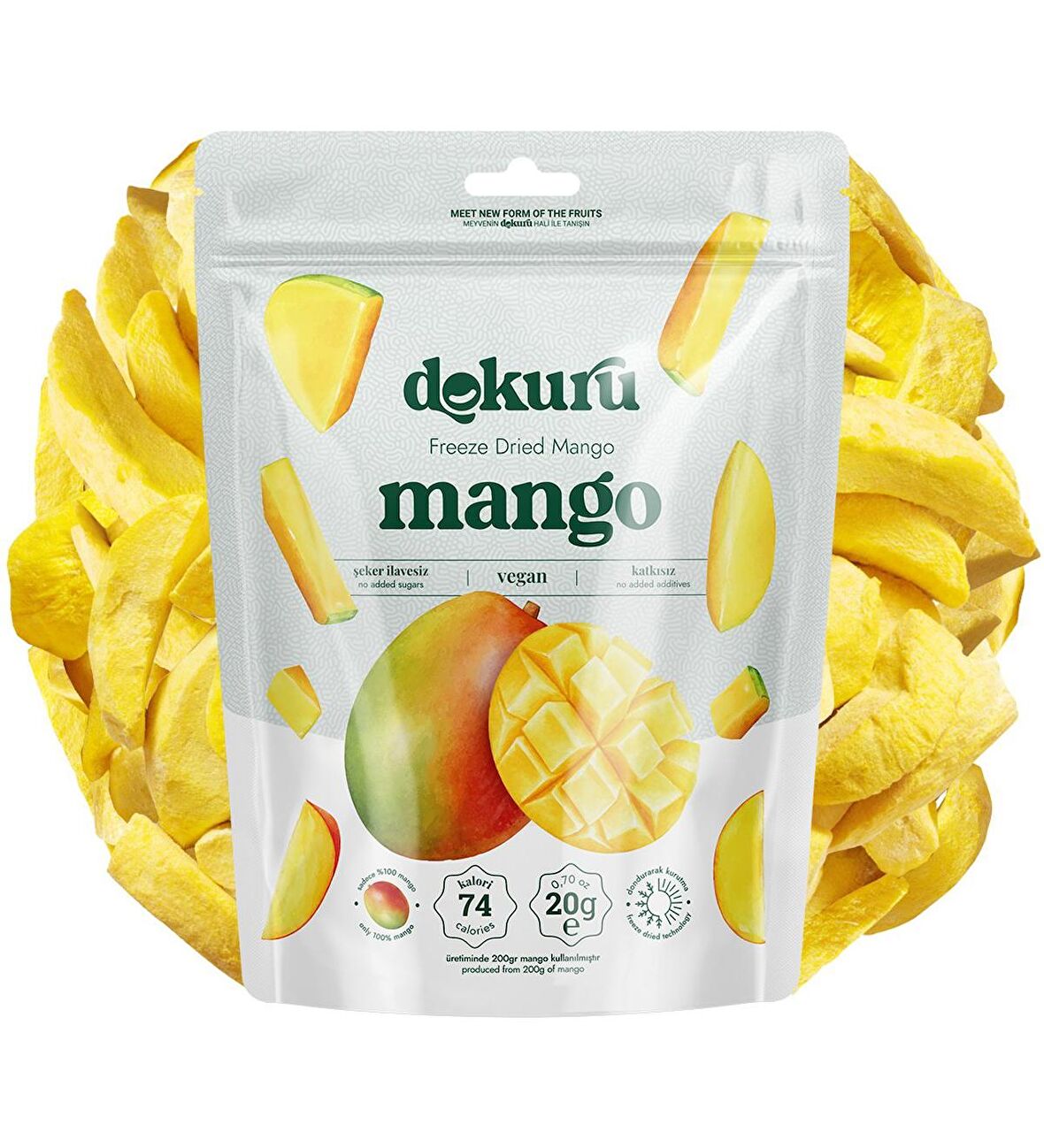 Dokuru Kuru Mango Meyve Cipsi