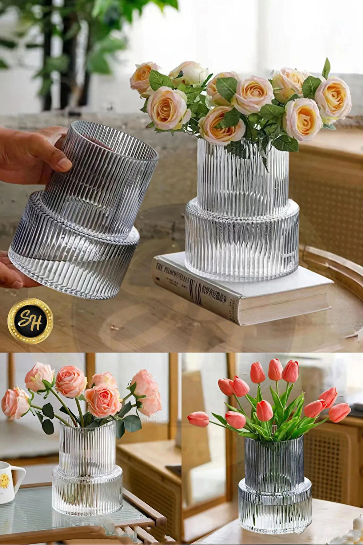 Origami Padrag Dekoratif Vazo Lüks