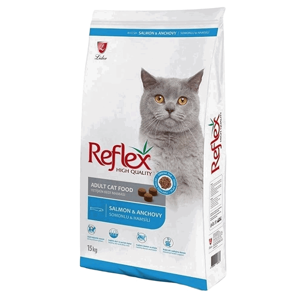 Reflex 15 Kg Somonlu & Hamsili Yetişkin Kedi Maması 15 Kg 