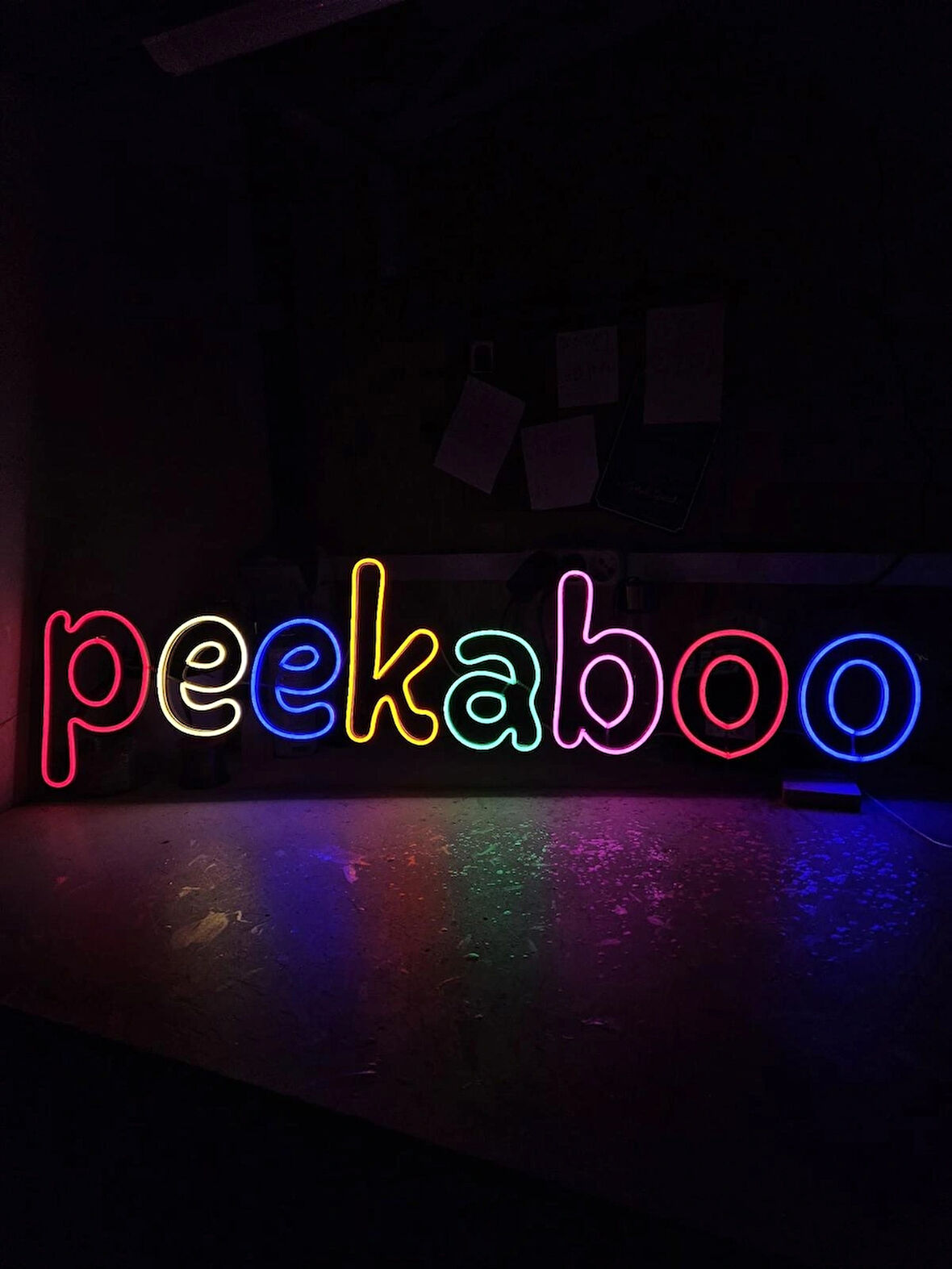 En Güzel Günde Peekaboo Kişiye Özel Işıklı Neon Led Duvar Dekarasyon 30*120 cm