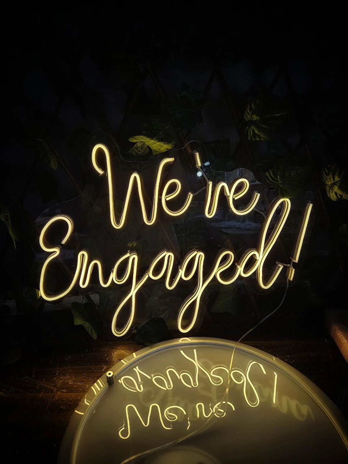 En Güzel Günde We Re Engaged Işıklı Neon Led Duvar Dekarasyon 40*55 Cm