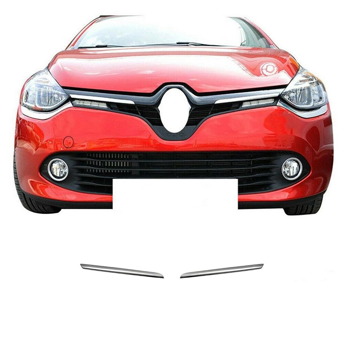 Renault Clio 4 Sport Tourer Krom Ön Panjur (2prç) Paslanmaz Çelik