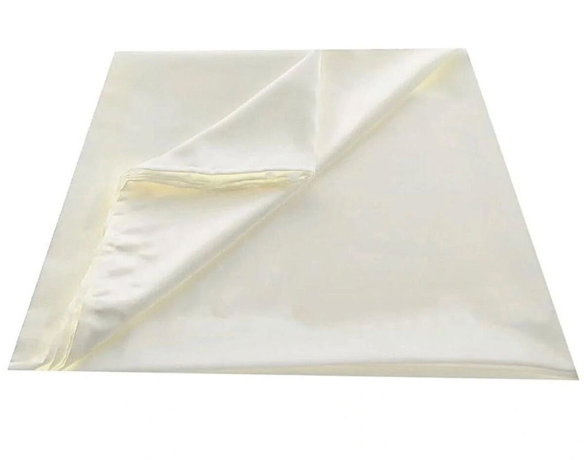 Karesi Atlas Ekru Saten Güneşlik Kırık Beyaz PİLESİZ