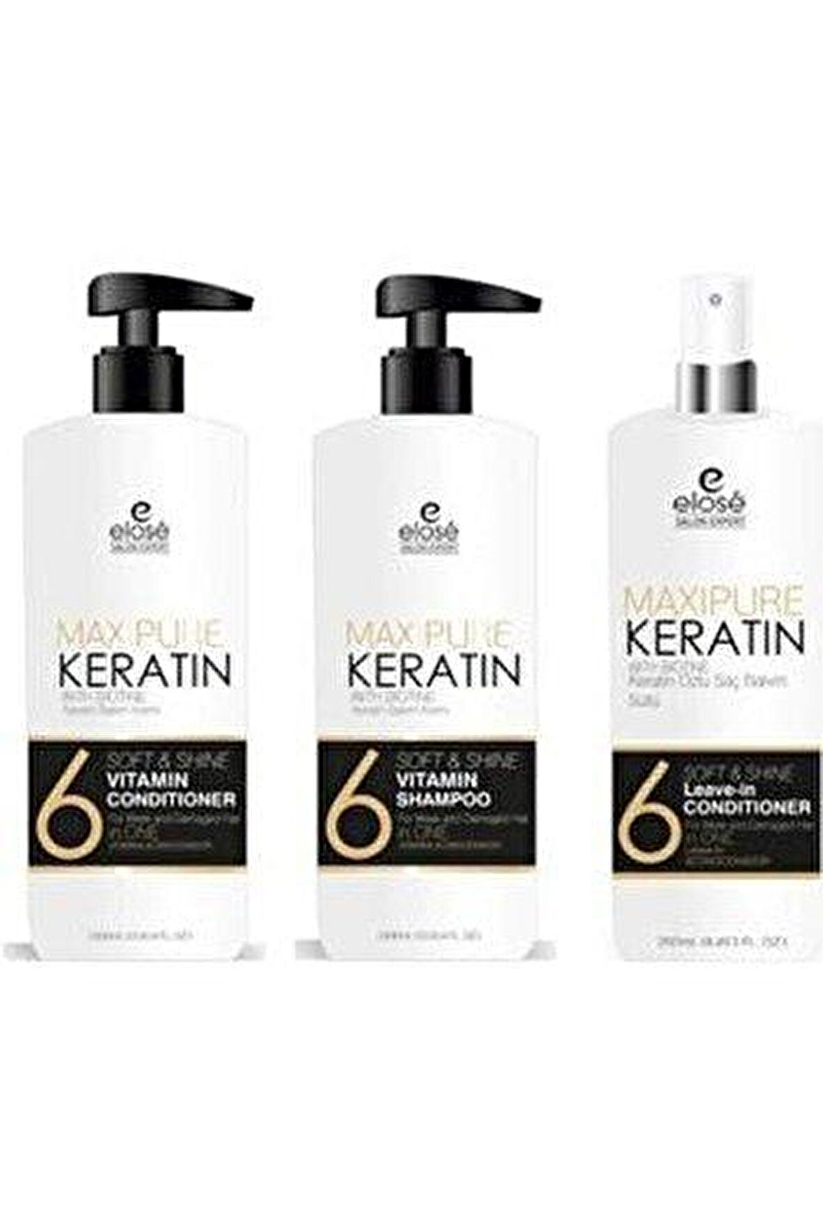 Elose Keratin Seti - Şampuan 1 L + Krem 1 L + Süt 250 ML