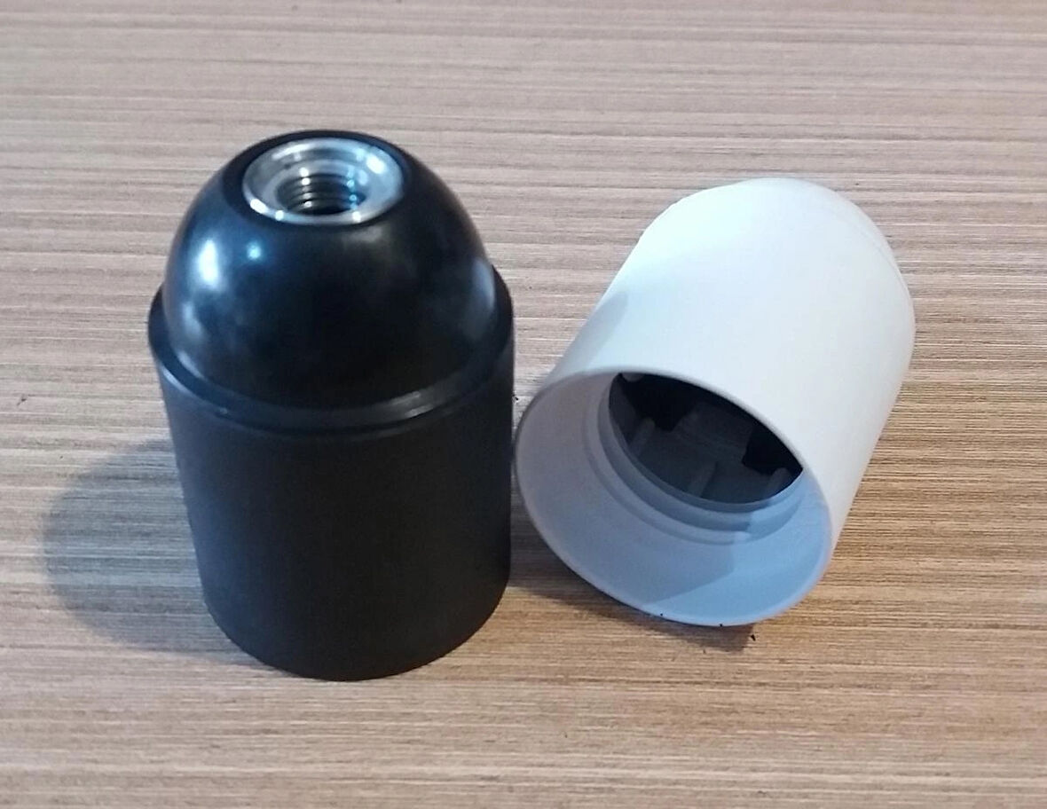 5 adet beyaz, 5 adet siyah, E 27 normal ampul duyları