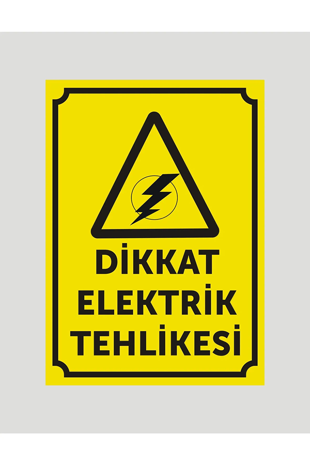 Dikkat Elektrik Tehlikesi Uyarı Ikaz Levhası Aliminyum Levha