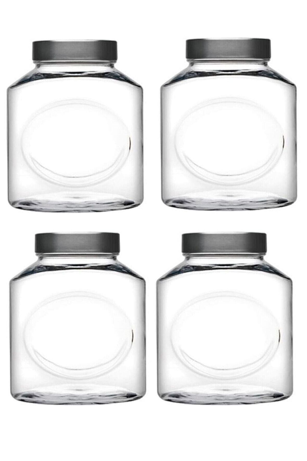 Kavanoz Metal Kapaklı - 1000 Cc Elips 80393 4 adet