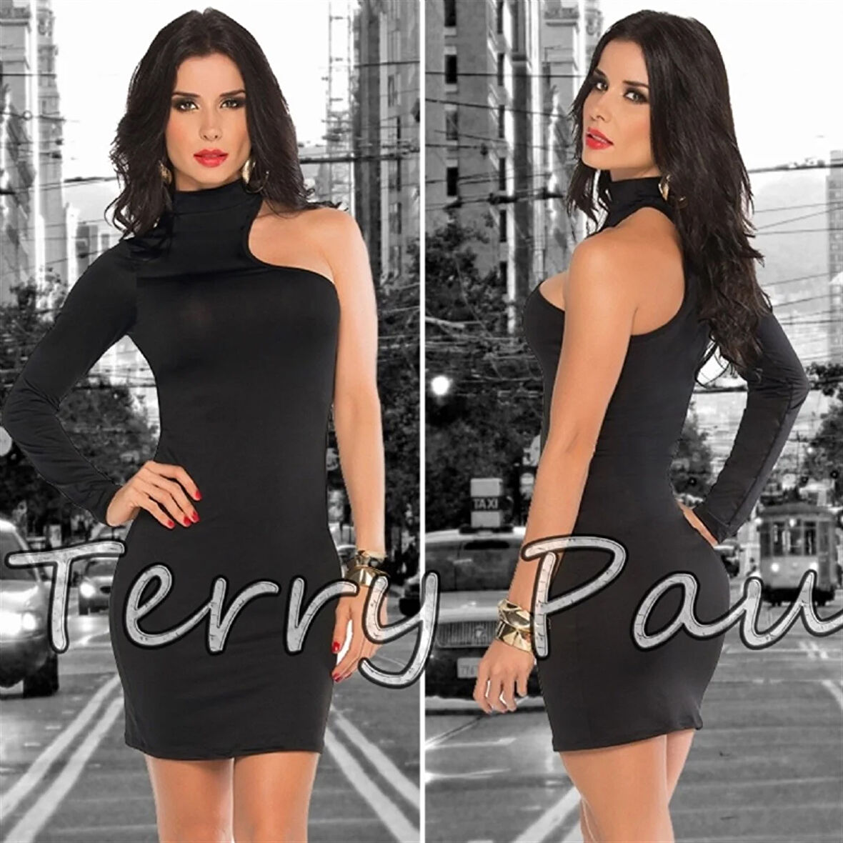 Elo  TP101061 Asimetrik Mini Elbise