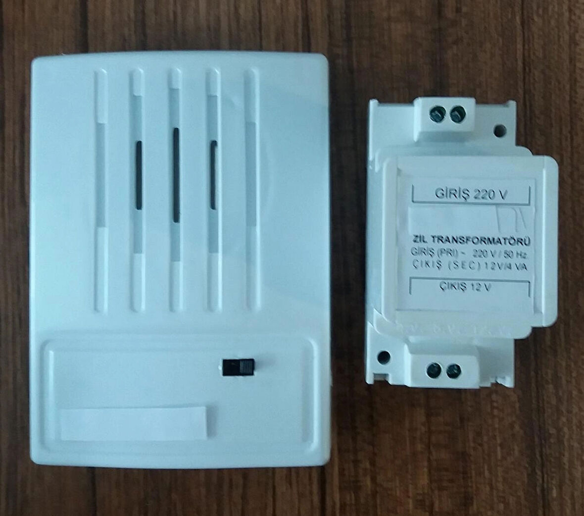 12 volt trafo hediyeli iki kuş sesli kapı zili