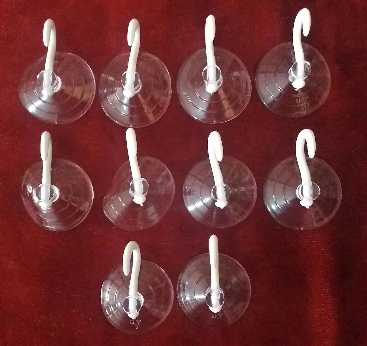 10 adet, şeffaf vakumlu banyo askısı