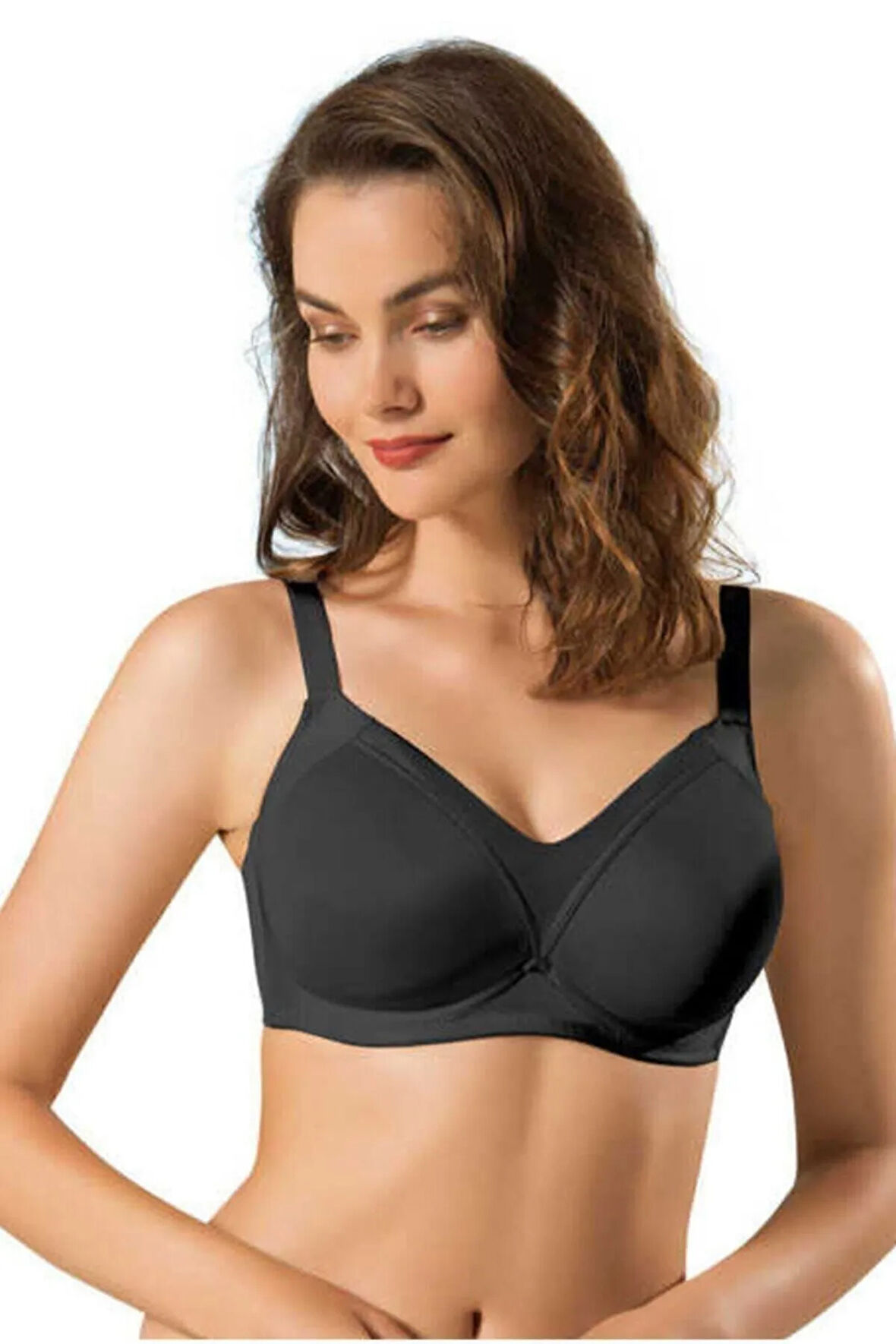 Kadın Siyah Desteksiz Soft Cup Toparlayıcı Şekillendirici Sütyen