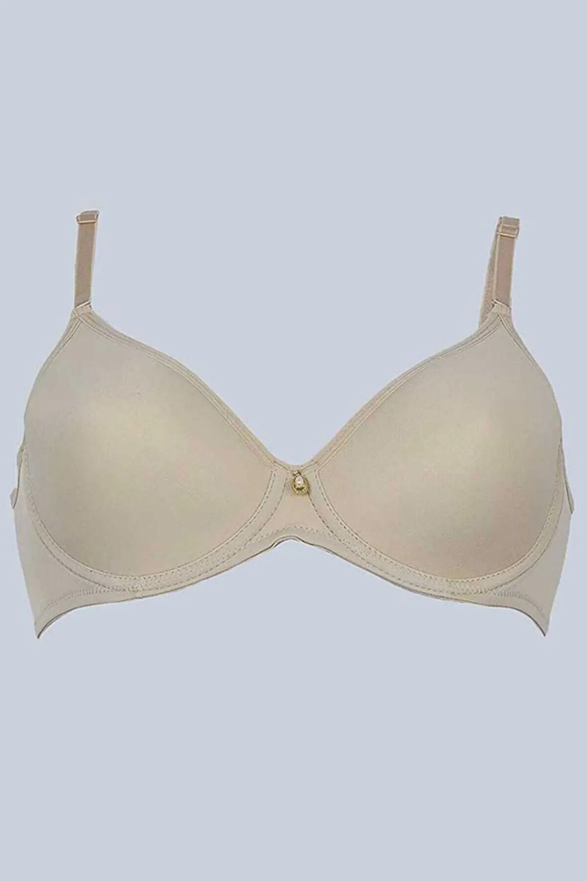 Kadın Bej Toparlayıcı Fanetta Taşlı Soft Cup Sütyen