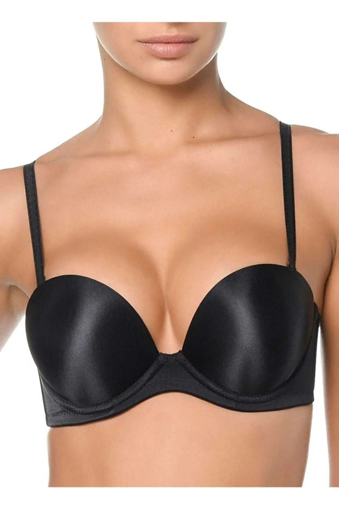 Kadın Siyah Straplez Sihirli Sütyen Cindy