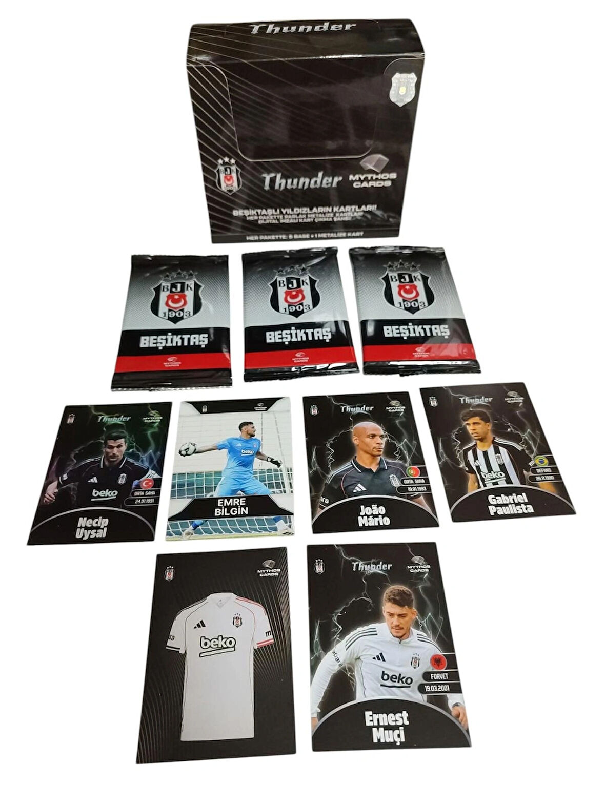 Beşiktaşlı Yıldızların Kartları | 1 Jelatinli Paket 6 Kart | Metalize ve Dijital İmzalı Kart Şansı