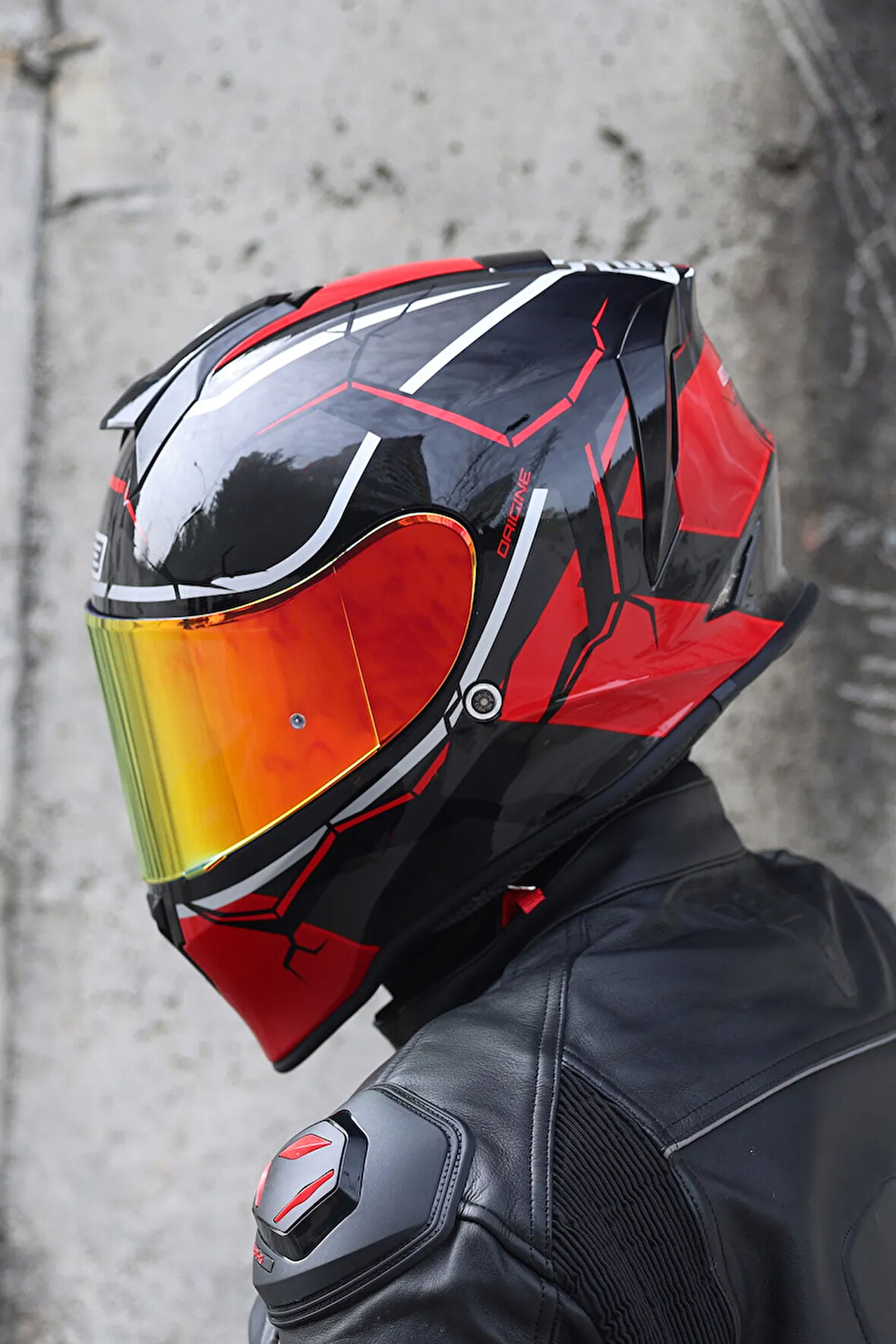 Dinamo Never Broken Siyah-Kırmızı Kask