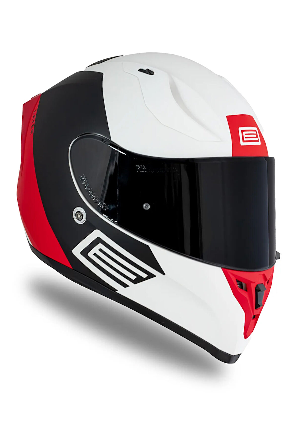 Strada Layer MatSiyah-Kırmızı-Beyaz Kask