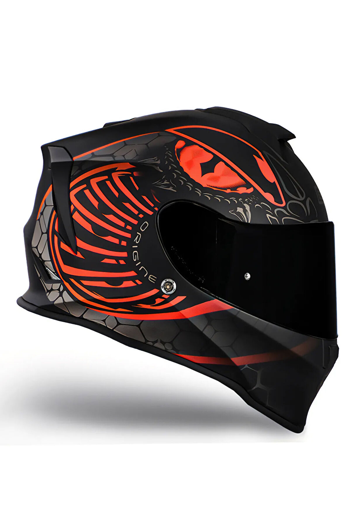 Dinamo Fighter Mat Siyah-Antrasit-Kırmızı Kask