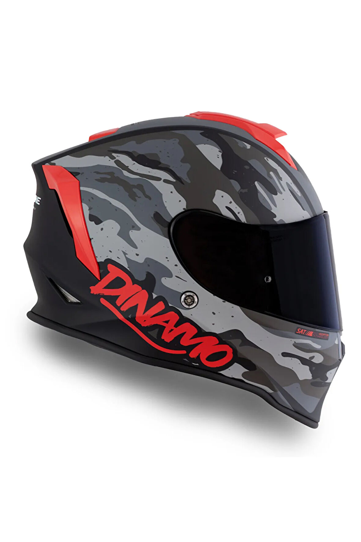 Dinamo Camo Siyah-Titanium-Kırmızı Kask
