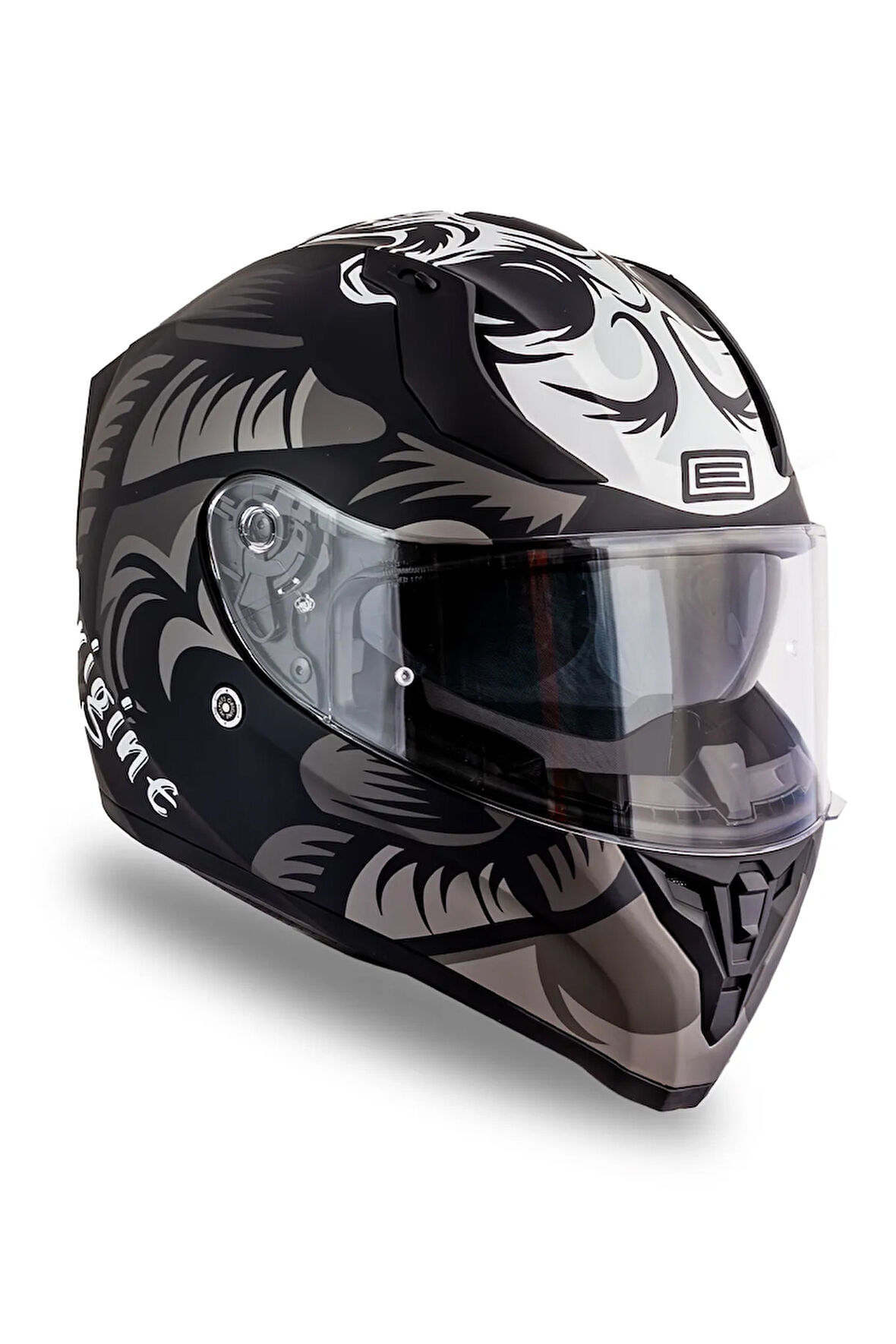 Strada Hardcore Mat Titanyum-Beyaz-Siyah