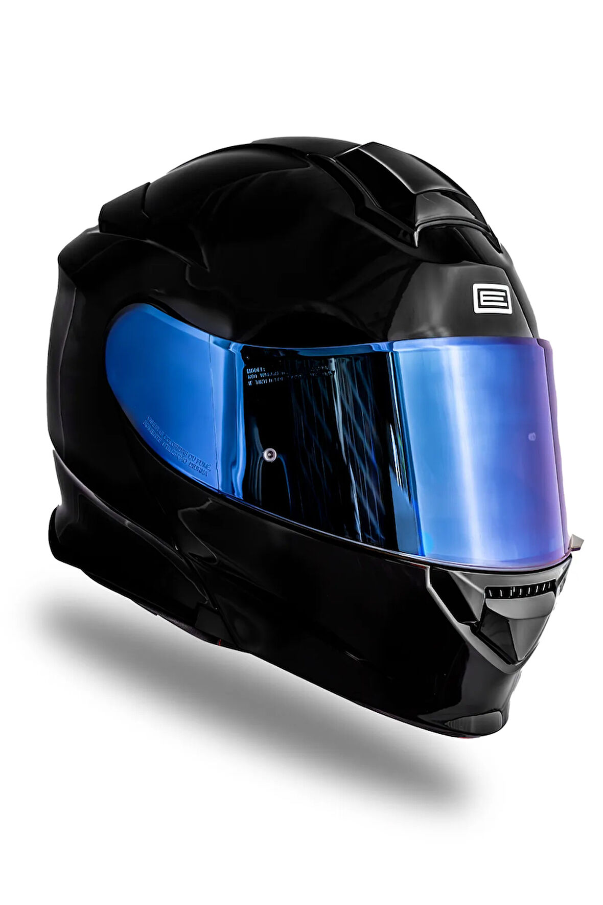 Delta Basic Parlak Siyah Çene Açılır Kask