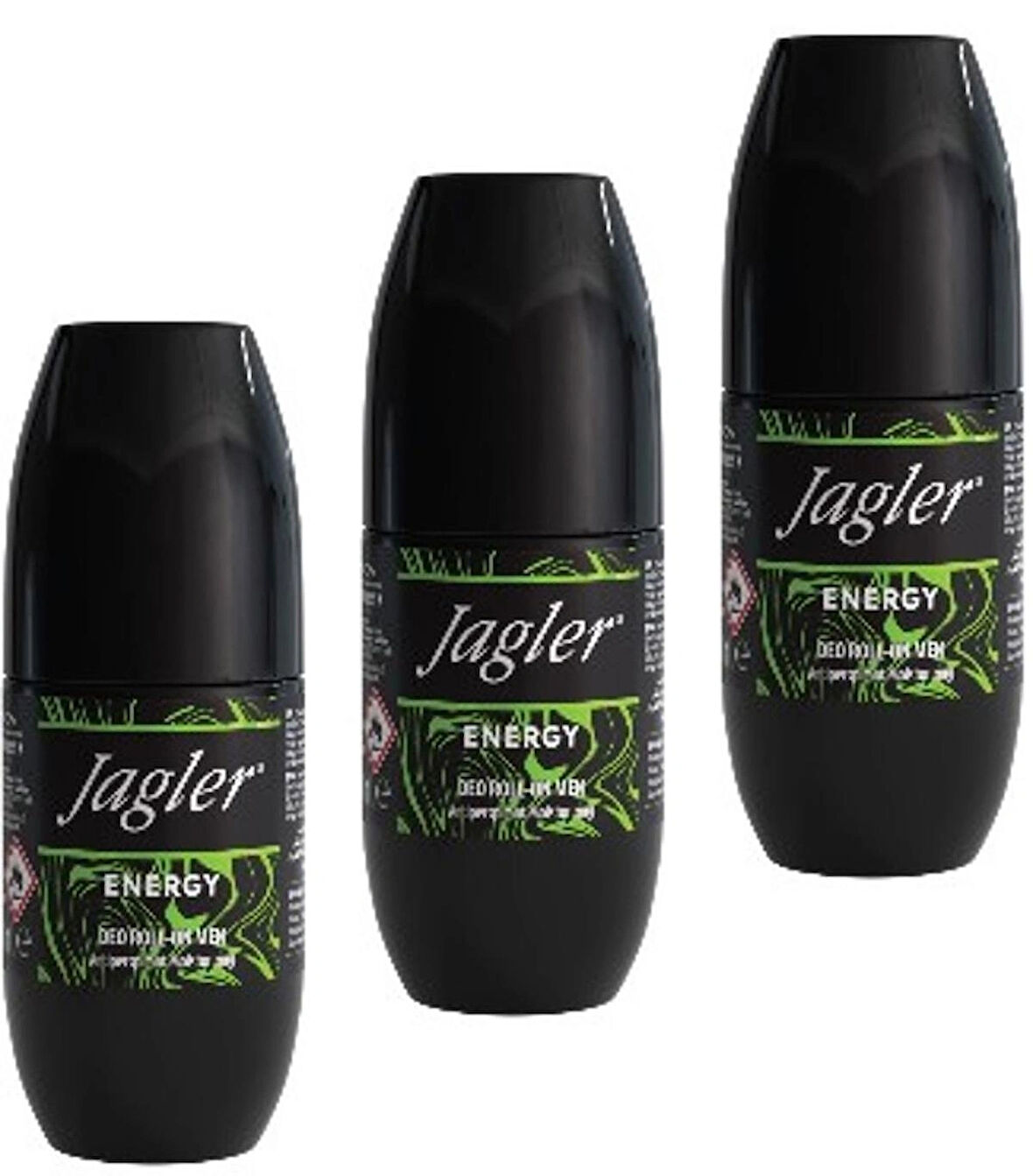 Jagler Energy Roll-On Deodorant 50 ml – Enerjik Koku ve Uzun Süreli Koruma 3 ADET