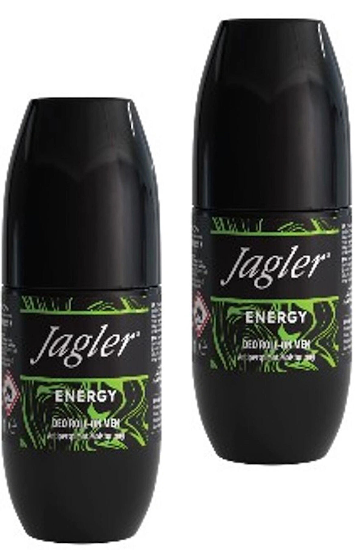 Jagler Energy Roll-On Deodorant 50 ml  – Enerjik Koku ve Uzun Süreli Koruma 2 ADET