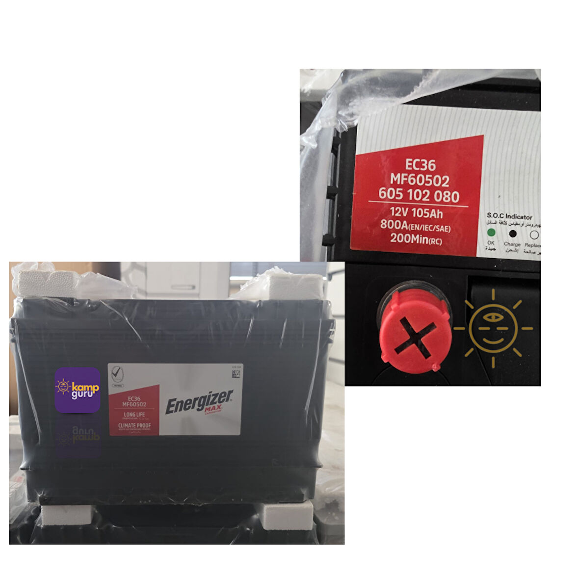 Energizer 12 Volt 105 Amper Commercial Deep Cycle sulu akü