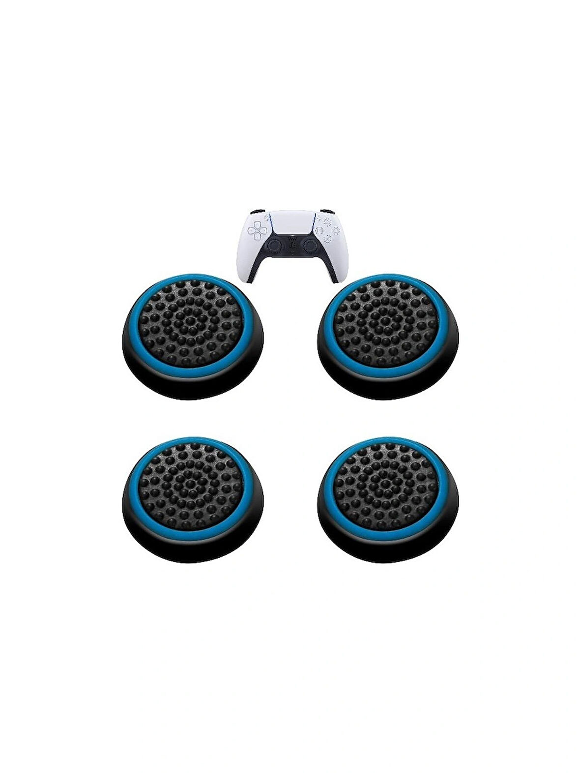  Ps5 Dualsense 2 Çift Tırtıklı Analog Başlığı Mavi