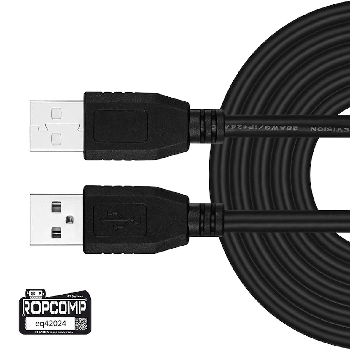 Ropcomp USB Uzatma Kablosu İki Ucu Erkek 100cm