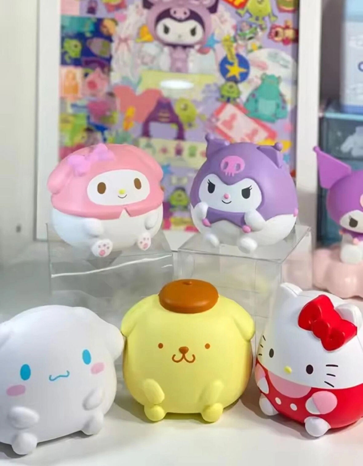 sanrio kawaii mini sukuşi anahtarlık yumuşak yavaş yükselen model seçenekli 1 adet çanta süsü squish