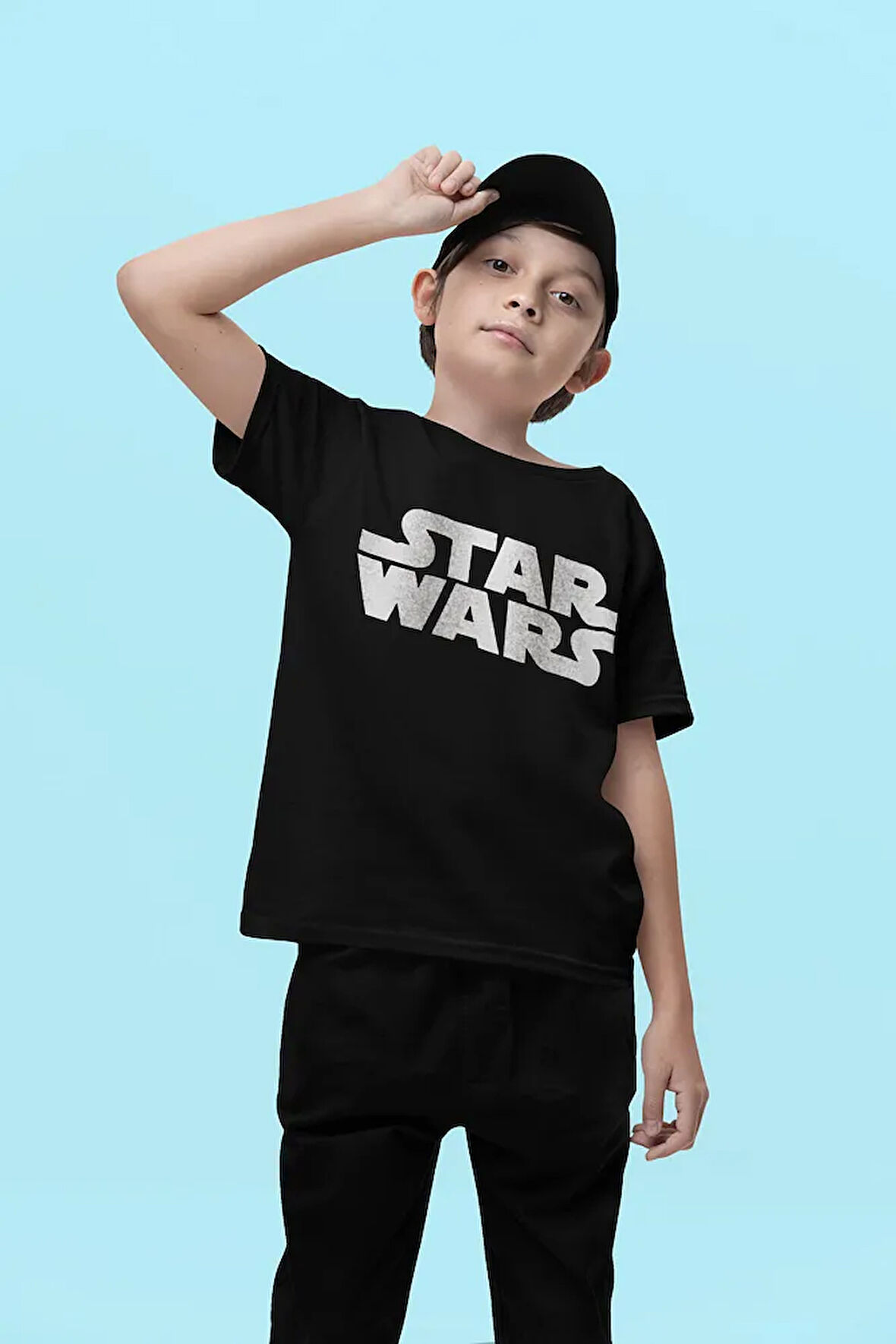 Star Wars Baskılı Unisex Yıldız Savaşları Film Çocuk Tişört (1-12 Yaş)