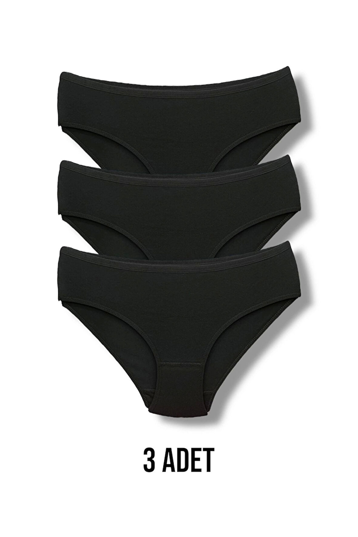 Yüksek Kalite Penye Kadın Bikini Külot 3'lü