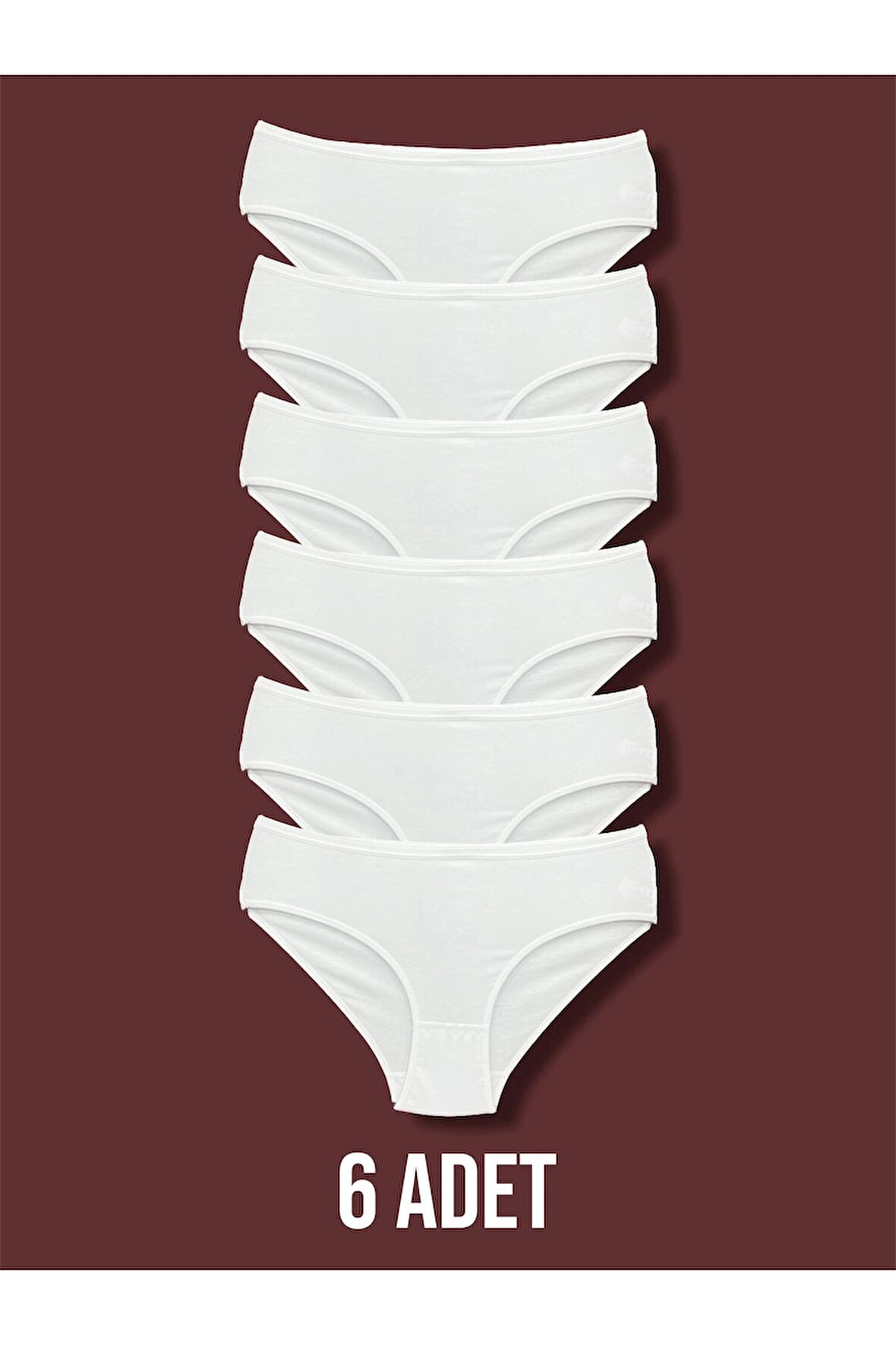 Yüksek Kalite Penye Kadın Bikini Külot 6'lı
