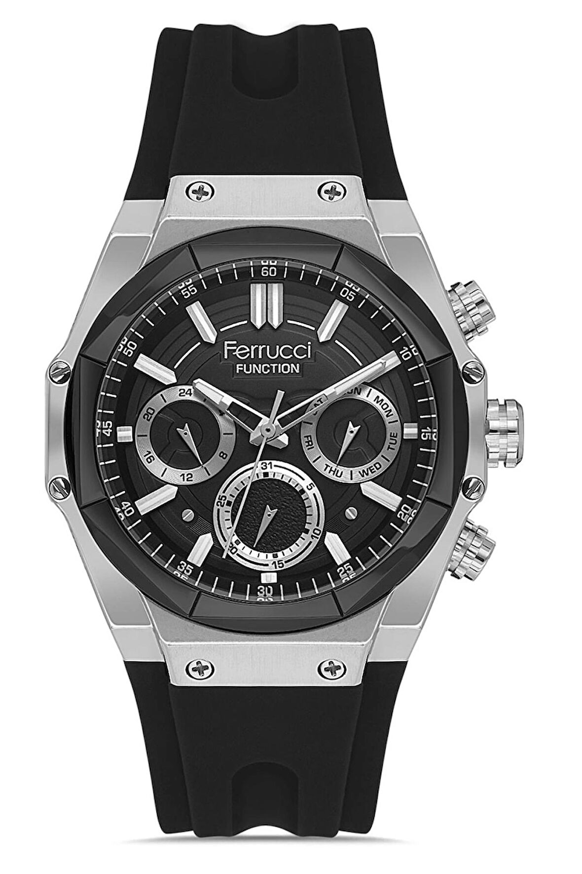 Erkek Silikon Kordon Spor Kol Saati Çelik Kasa Su Geçirmez Garantili Kutulu