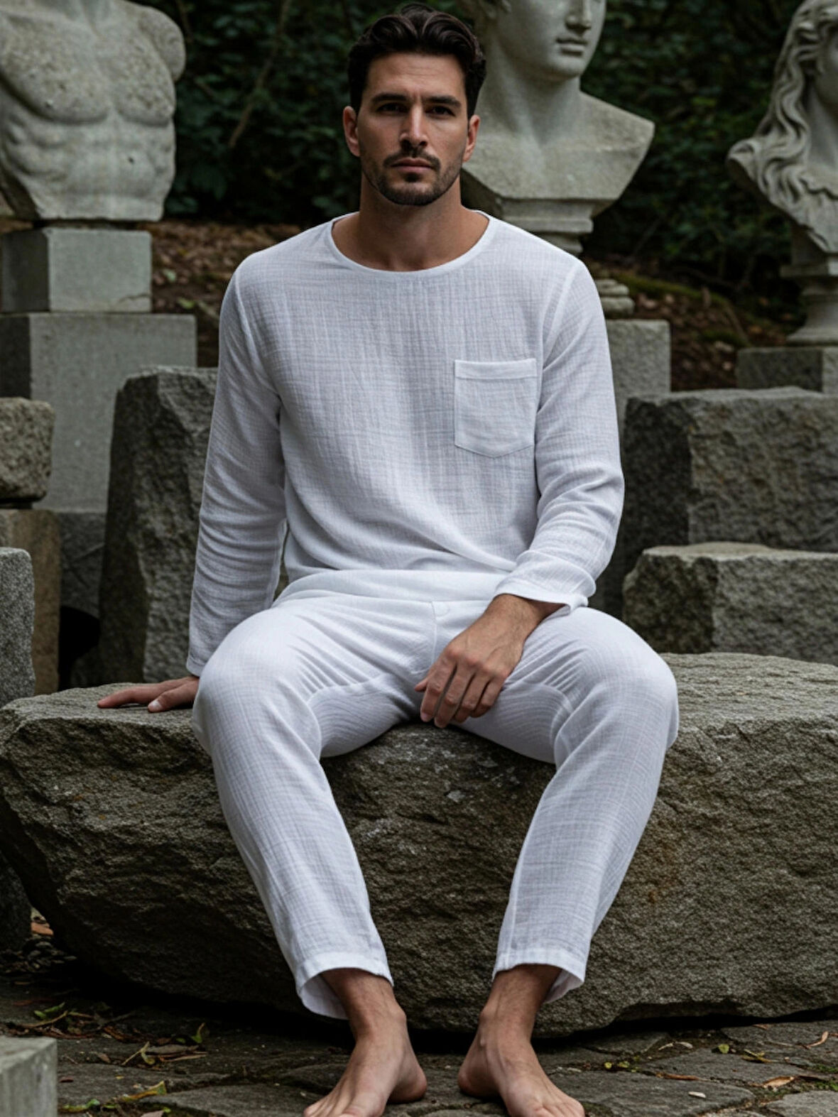Organik Müslin Erkek Takım, Pijama Takımı