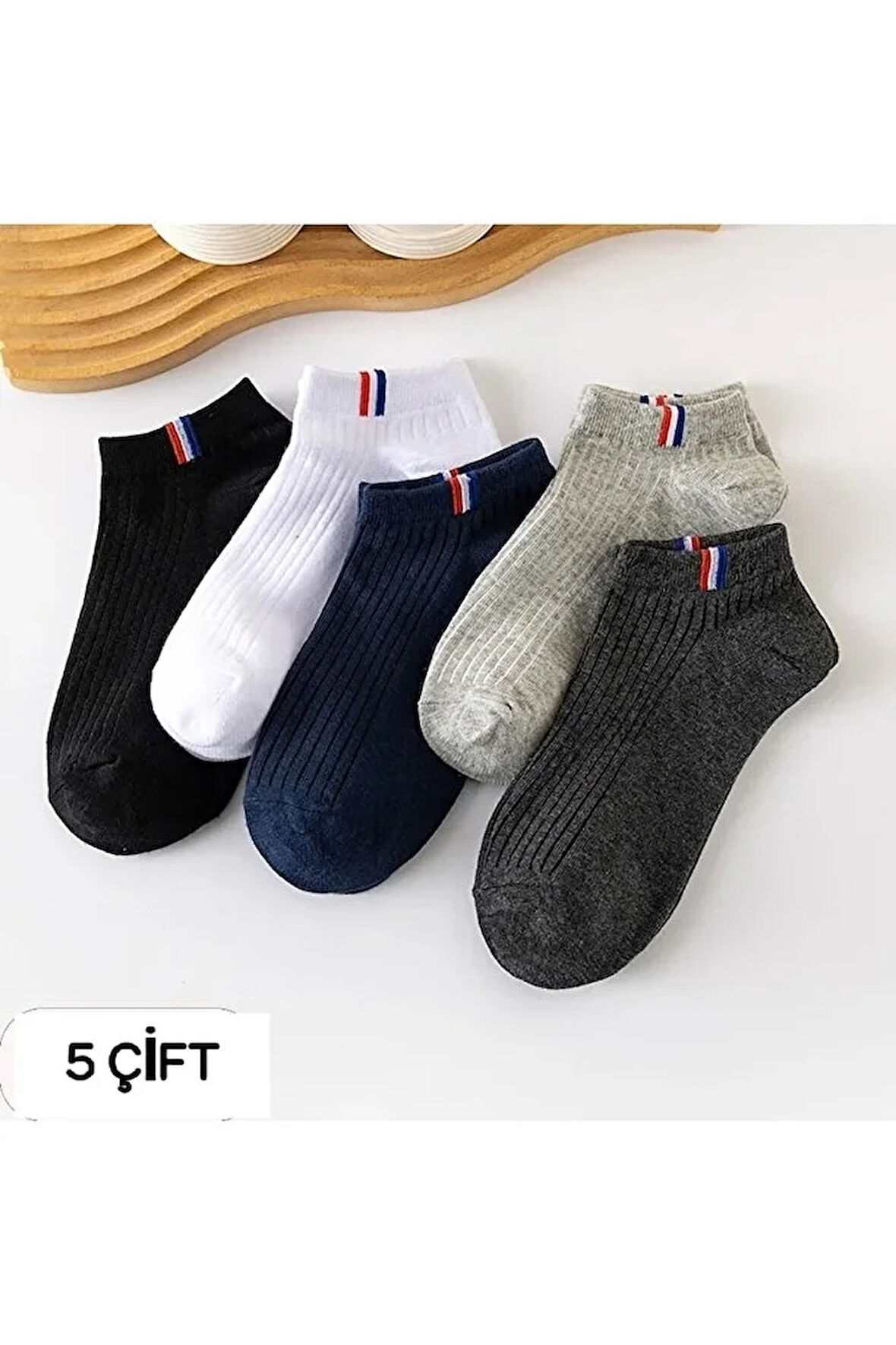 5 Li Erkek Patik Çorap Seti 5 Çift